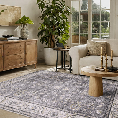 Tapis oriental lavable à la machine