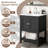 24'' Single Bathroom Vanity with Ceramic Top-447331298