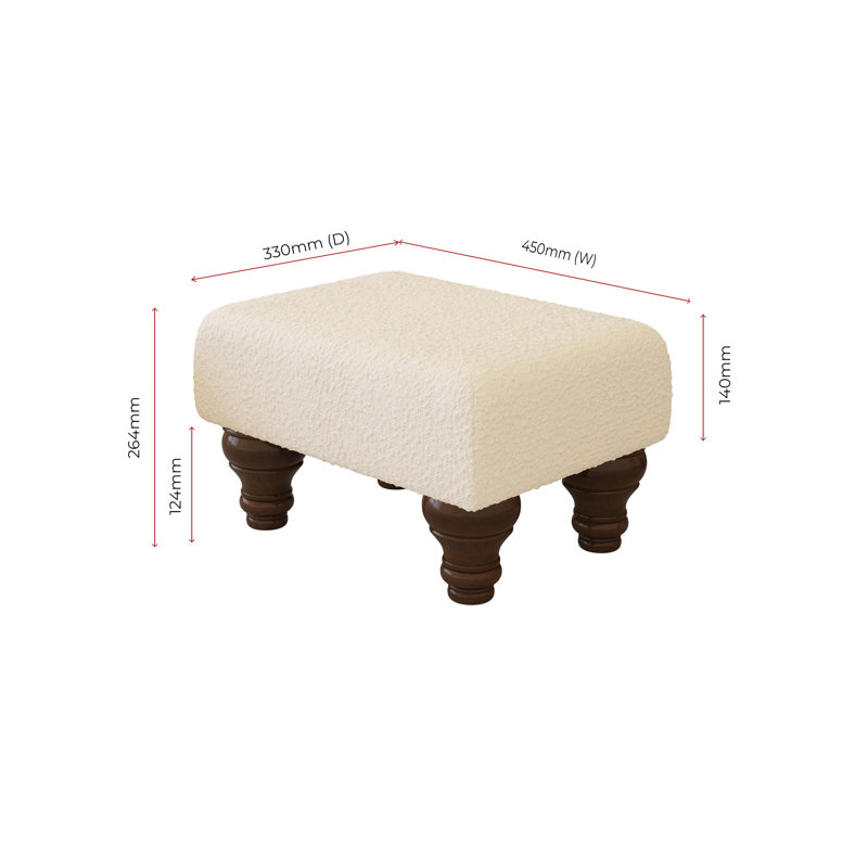 Autryville Wood Turned Leg - Plush, Mahogany, Polar, Boucle
