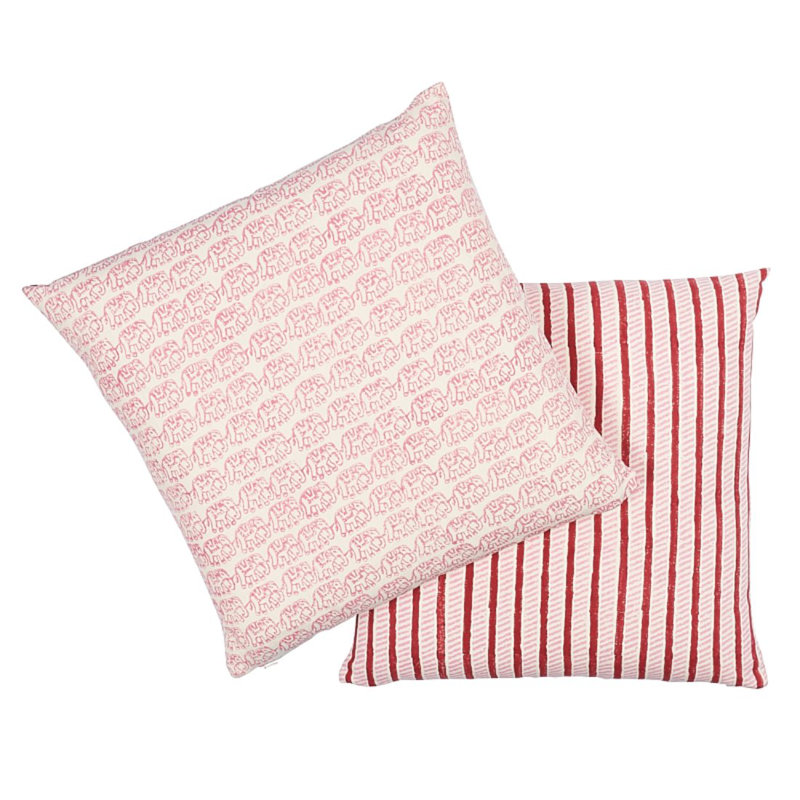 Schumacher x Molly Mahon Ellies + Garden Path Pillow, 20" x 20"