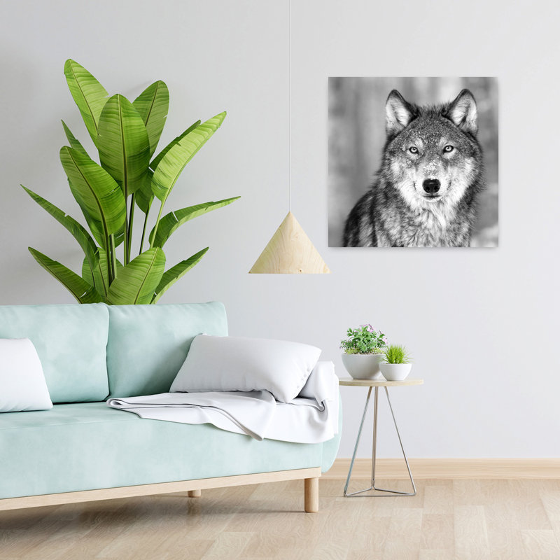Art contemporain loup, H 24 po x l 24 po