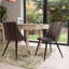 2 Maidste Velvet Upholstered Dining Chair with Black Metal Legs-1913738135