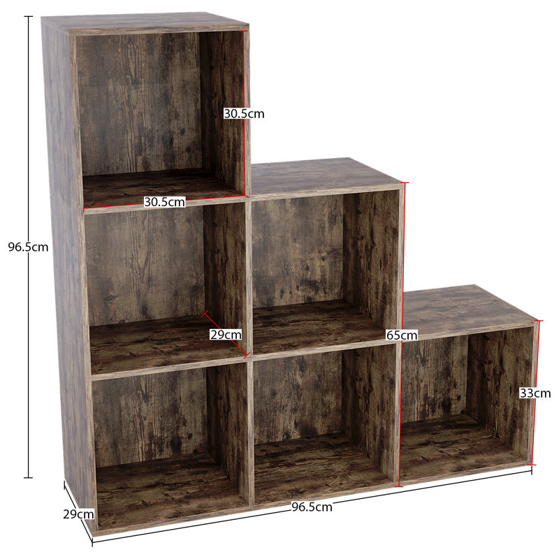 Leighanne 96.5cm H x 96.5cm W Bookcase, 96.5cm H x 96.5cm W x 29cm D