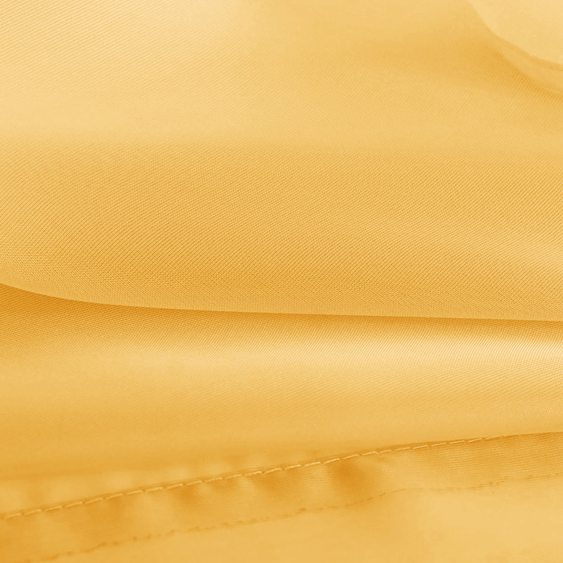 Sheer Window Rod Pocket Curtain Set - 63" Inches Long (2 Panels), Yellow