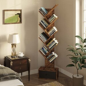 Millwood Pines Todi Geometric Storage Bookcase & Reviews | Wayfair