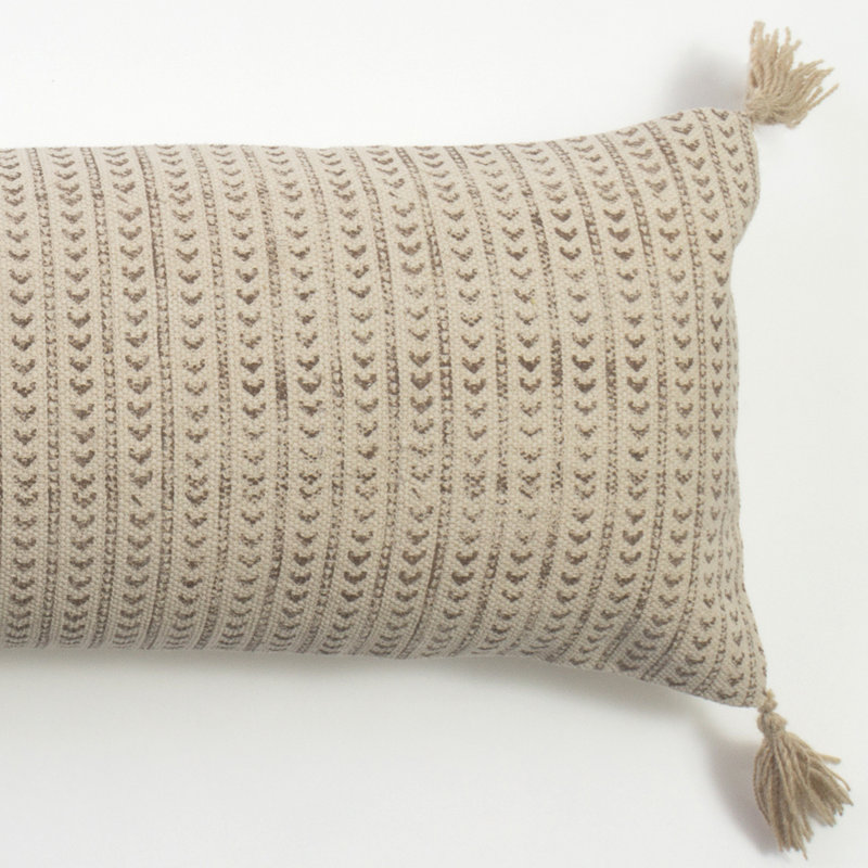 Coussin en coton Tassels