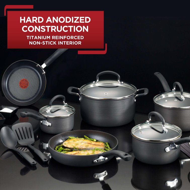 T-Fal Ultimate Hard Anodized Nonstick 8-inch, 10.25-Inch and 12-Inch Fry Pan Cookware Set