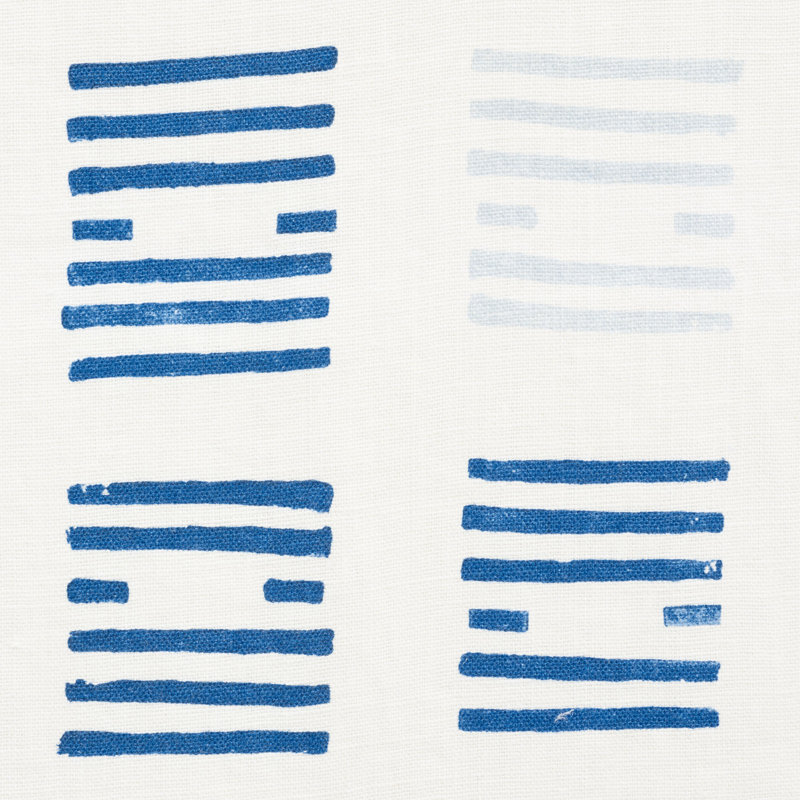 Schumacher x Caroline Z Hurley Tiasquam Fabric, Blue