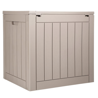 Outdoor Storage Box Resin Deck Box 31 Gallon Patio Waterproof Organizer
