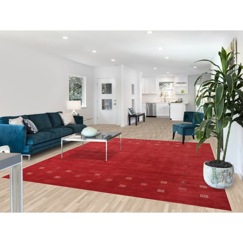 Tapis tribal en laine de style Gabbeh 8 x 10