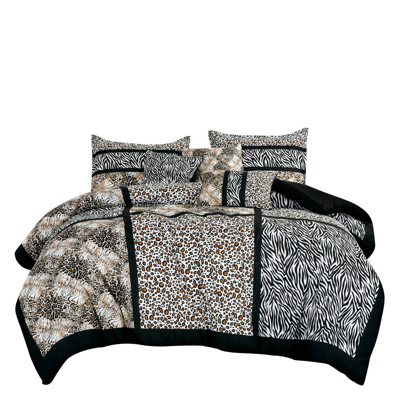 Ensemble d'édredon 6 pièces Neziah Luxury, Édredon de très grande taille et 5 pièces suppl