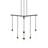 Suspenders 6 - Light Satin Black LED Cluster Pendant