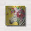 Art mural en métal «Yellow Zebra» par Heather-1307523954
