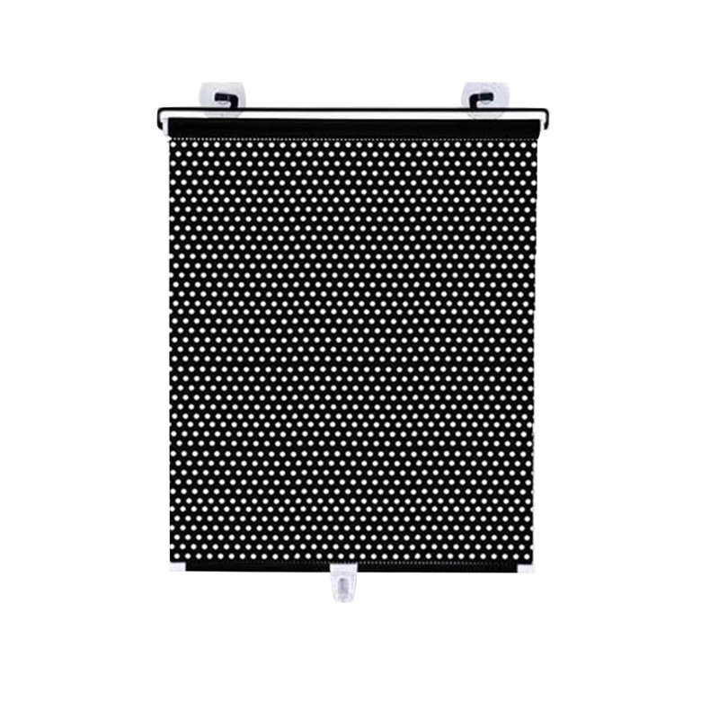Rideau roulant réglable polyvalent 17,7 x 49,2 po pour fenêtres sans perceuse de protection solaire extensible pour chambre à coucher salon pare-brise voiture de bureau