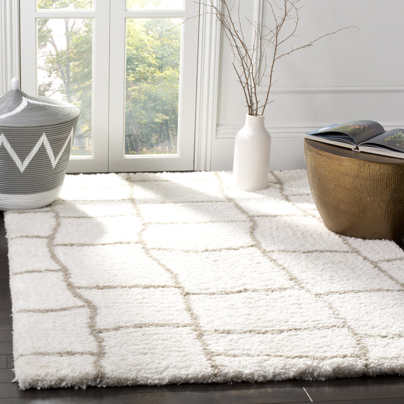 Toronto Shag Hand Tufted Performance Abstract Rug, Rectangle 6' x 9'
