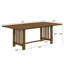 Table de salle à manger rectangulaire 1 pièce, style traditionnel contemporain, motif grain de bois, mobilier de salle à manger en bois