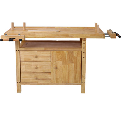 Établi en bois pour atelier et maison