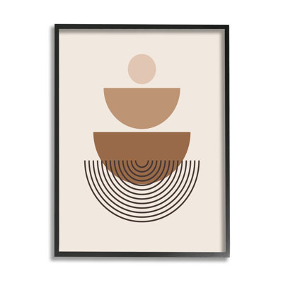 Impression de formes brunes sur fond beige sur bois