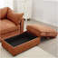 Canapé LSF velours orange-18958092