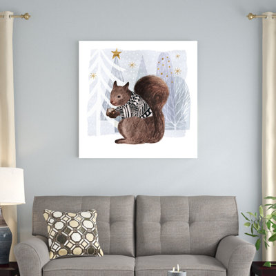Cozy Woodland Animal II par Victoria Borges - impression sur toile tendue