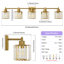 Berto 3-Light Dimmable Vanity Light with K9 Crystal Shades-223026966-204092377