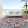 Machine Washable Indoor/Outdoor Christmas Nutcracker Xhevrie Silver Rug