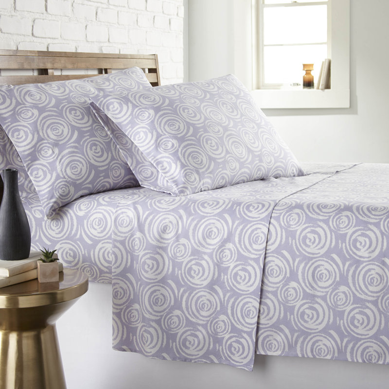 Ensemble de draps en microfibre Vilano Choice, Très grand californien, Lavande