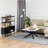 Angus Small Bookcase with 2 Sliding Doors in Black