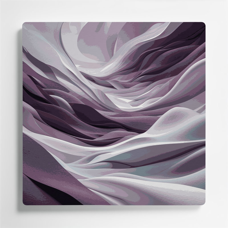 Abstrait paysage 63, art mural en métal rose, H 16 po x l 16 po