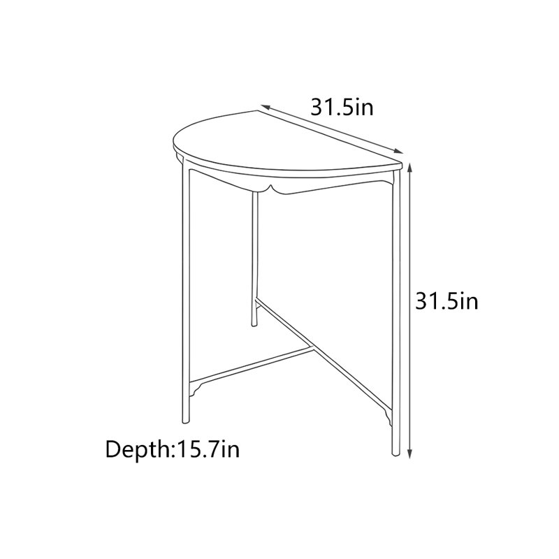 Minimalist Modern Console Table, Black