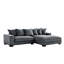 Canapé modulaire surdimensionné deux pièces faisant face à la droite pour le salon Luxe, canapé en L de 102,4 po avec méridienne, revêtu de velours côtelé-130464243-130464245