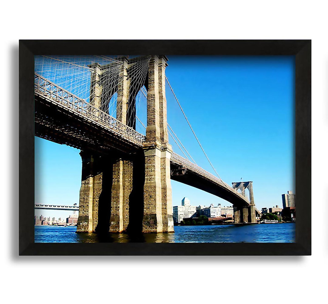 Gerahmtes Leinwandbild Brooklyn Bridge by Day