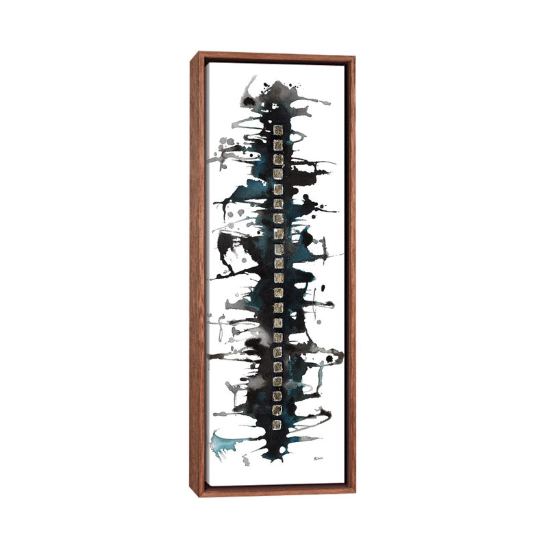 «Spine» par Hodaya Louis - reproduction, Toile avec cadre en bois brun classique, H 36 po x l 12 po x P 1,5 po