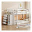 Lit superposé simple au-dessus de simple avec 4 tiroirs et 3 tablettes - blanc-338304191-338304184
