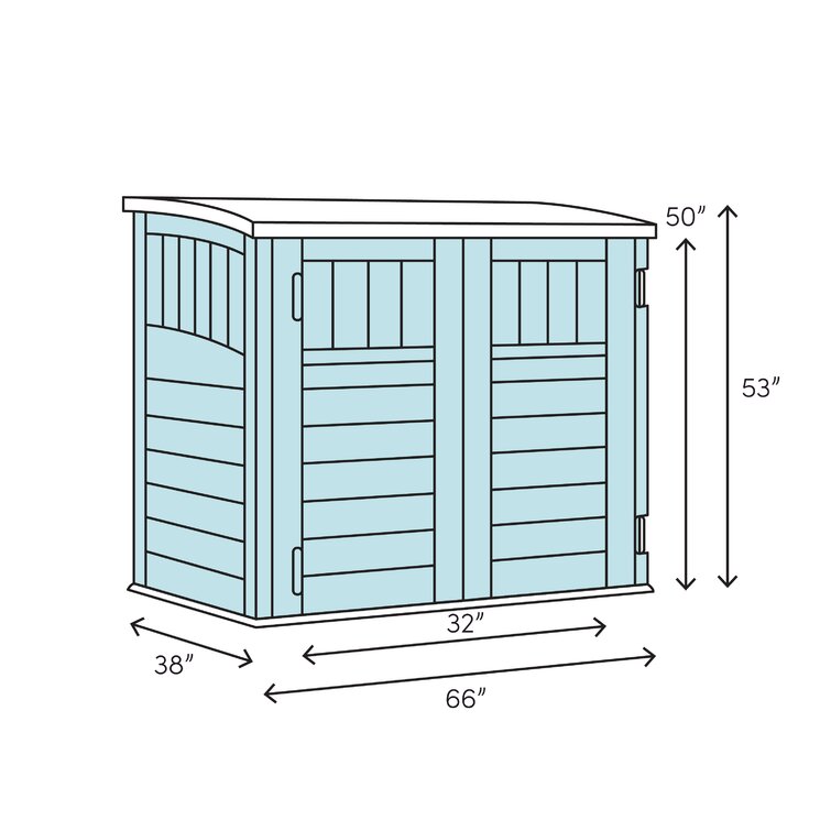 Leisure Season 65 in. x 38 in. x 53 in. Cedar Brown Trash Can Storage Large  Horizontal Refuse Storage Shed RSS2001L - The Home Depot