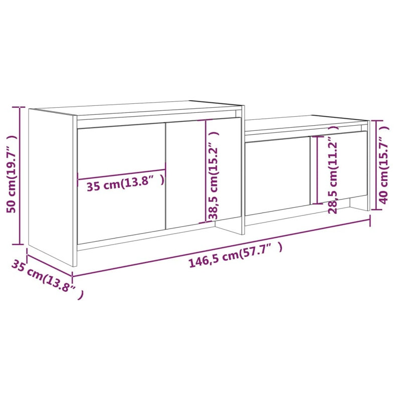 Gaspare Unfinished TV Stand, Sonoma Oak, 50''
