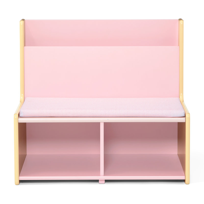 GapKids by Delta Children Reading Nook with Padded Bench - Greenguard Gold Certified, Pink