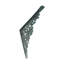 Le support de tablette noir supporte le rangement flottant antique en aluminium