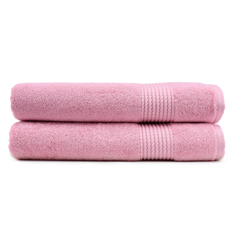 Adlena Turkish Cotton Bath Towel Set, Rose