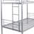 Modern Silver Metal Bunk Bed With Trundle - Construction Trundle, Easy Assembly Frame-1823246596