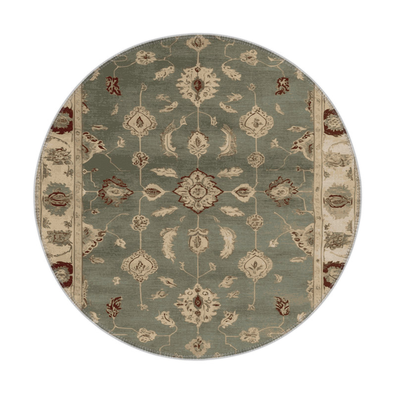 Tapis intérieur et extérieur brun Overdyed, Rond 5 pi