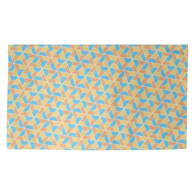 Tapis jaune/bleu trapézoïdals Avicia