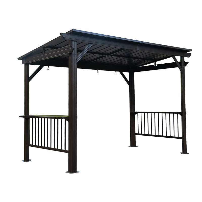 6.5X12ft Hardtop Grill Gazebo, Gray