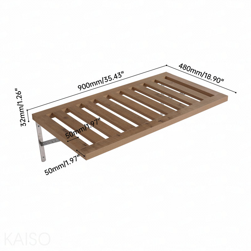 Tablettes de rangement murales modernes pour salle de bain avec 2 supports de fixation