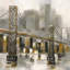 «Bridge by a Cloudy Day», art sur toile encadré pont brun