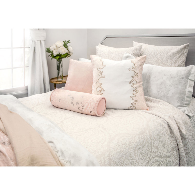 Ferns Square Pillow Cover & Insert, Sage/White