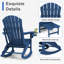 Chaise Adirondack pliante et berçante en plastique avec repose-pieds-551901093