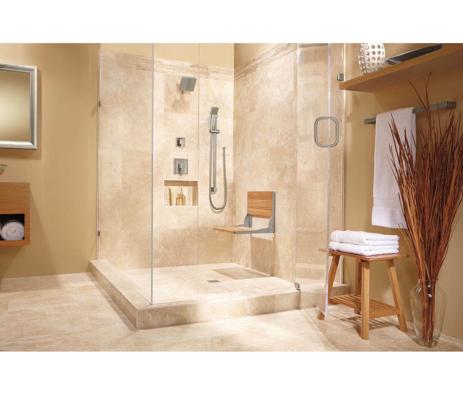90 Degree Posi-Temp Shower Trim Kit, Valve Required, Brushed Nickel