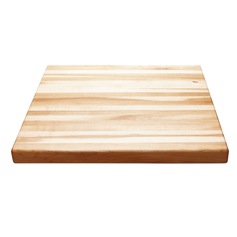 Canadian Maple Butcher Block Cutting Board, Reversible With Recess Handles
