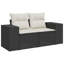 Ensemble de canapé de jardin Vidaxl noir, beige avec coussins gris clair